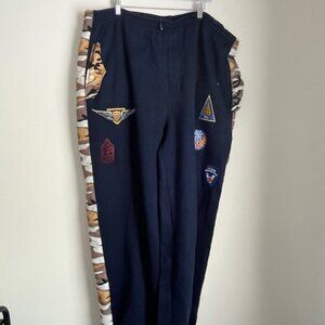 Seals Unlimited Navy Blue and Camo Sweatpants Size 3XL